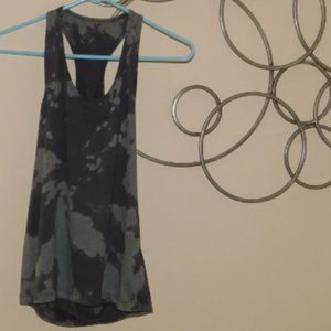 Fabletics racer back tank top workout shirt active wear bleach tie dye retro